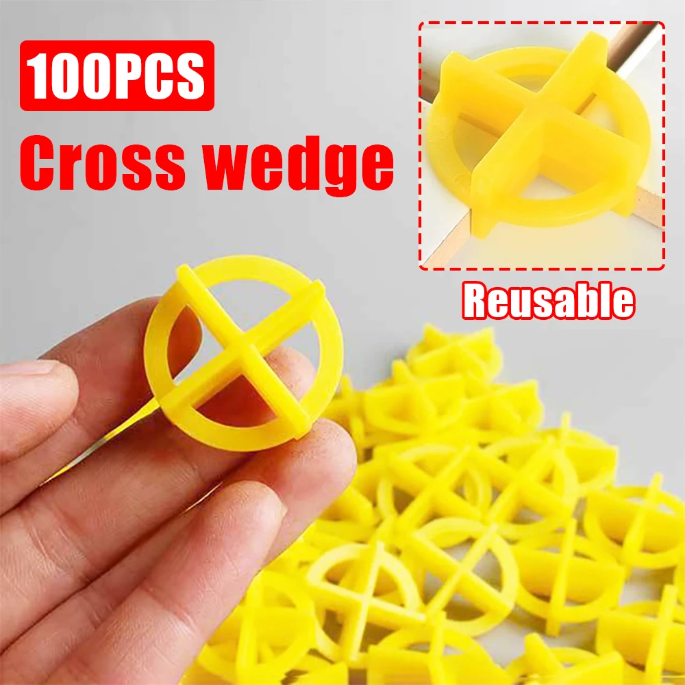 

100Pcs Tile Leveling System For Floor Wall Level Wedges Alignment Spacer Reusable Leveler Locator Spacer Plier Construction Tool