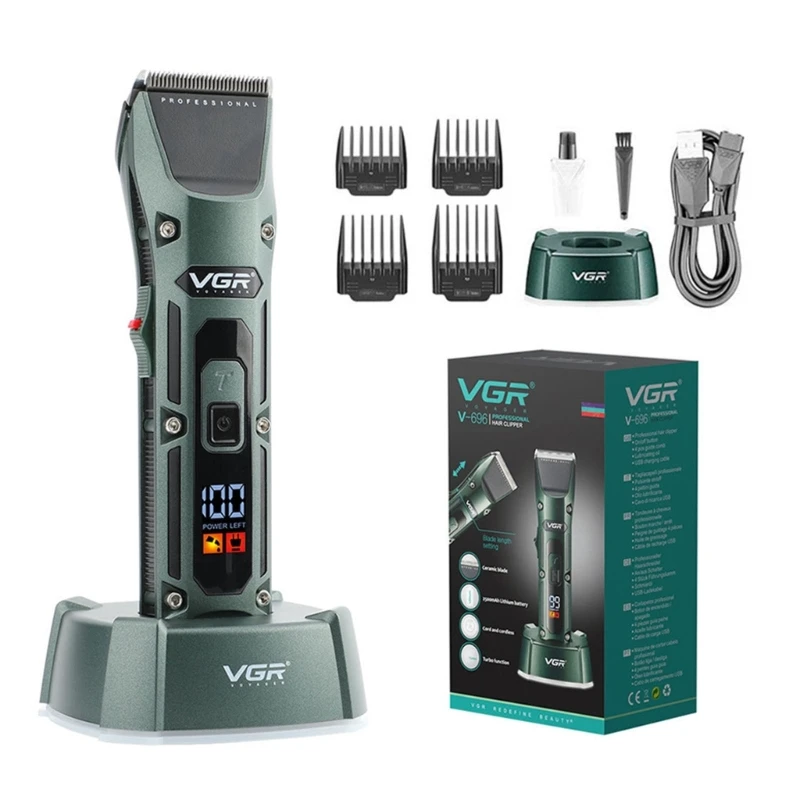 

Silent Electric Hair Trimmer with 4 Limit Combs Professional Hair Cutting Tools