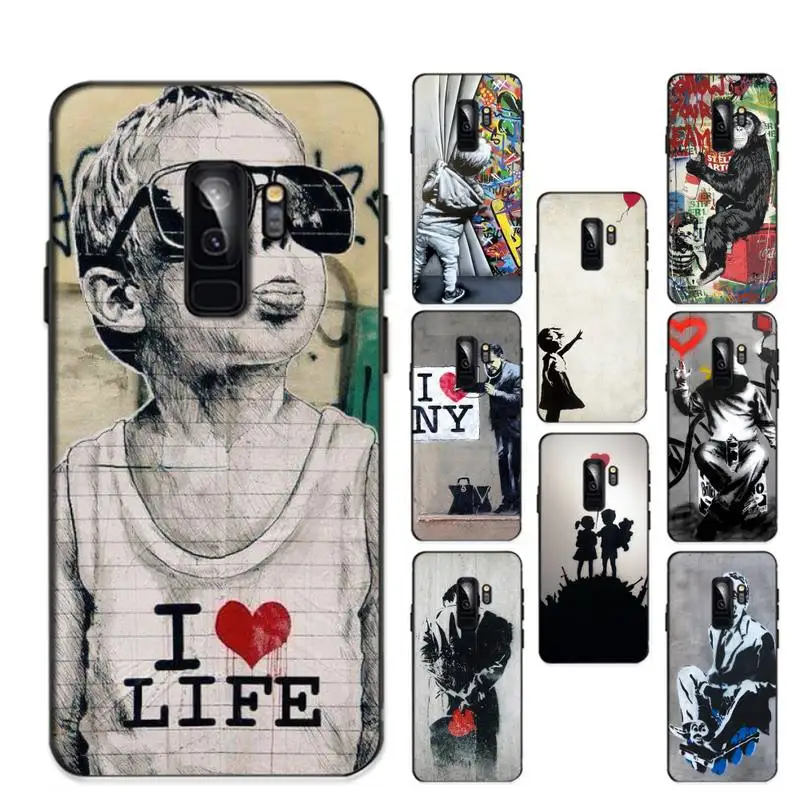 

Banksy Graffiti War Peace Phone Case For Samsung Galaxy S 20lite S21 S21ULTRA s20 s20plus for S21plus 20UlTRA