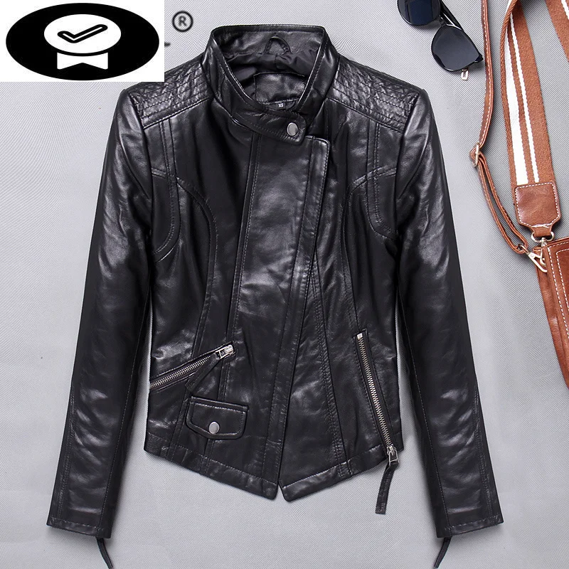 Genuine 100% Leather Natural Jacket Women Winter Spring Sheepskin Coat Female Clothes 2023 Moto Real Leather Jackets 1715