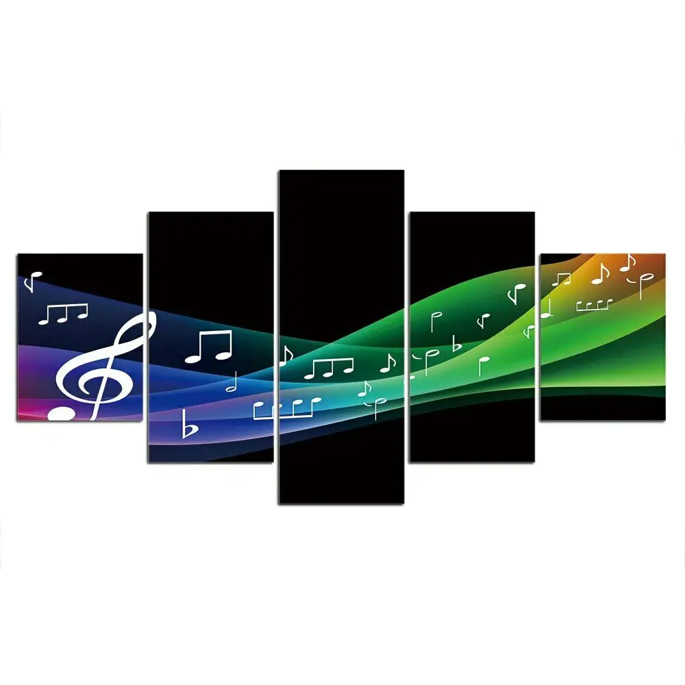 

5Pcs Musical Music Song Notes Modern Decor Canvas Wall Art HD Print 5 Pieces Pictures Paintings Room Decor Abstract Home Decor