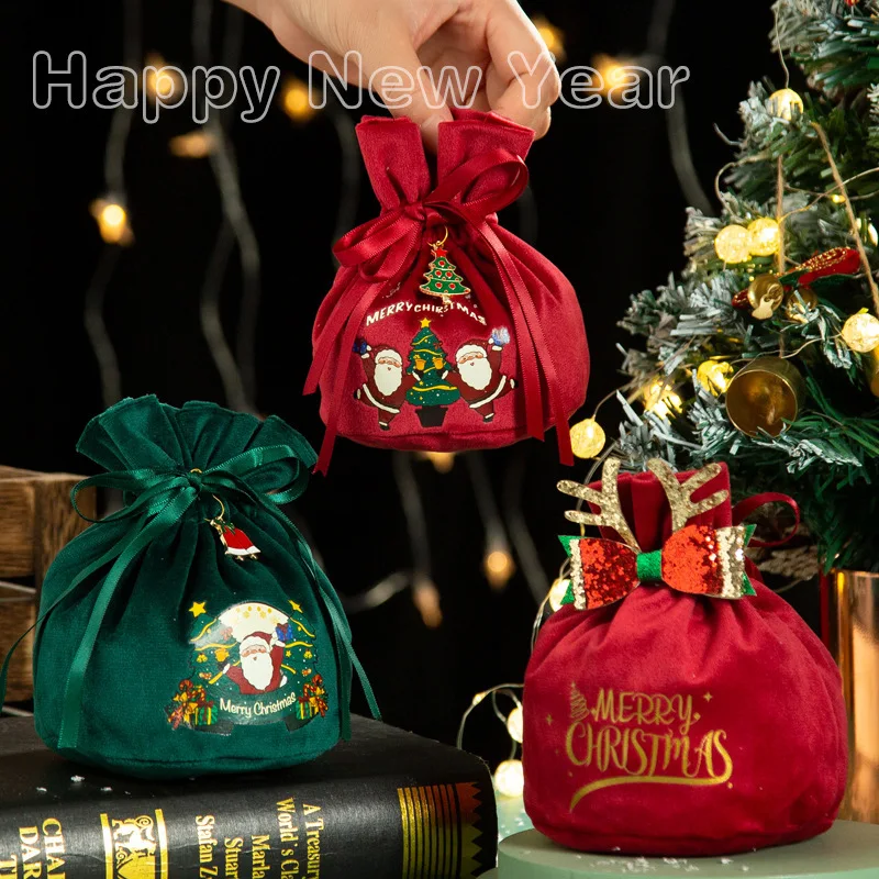 

Drawstring Velvet Bag Drawstring Calabash Pouch Jewelry Packaging Bag Wedding/Christmas Favor Pouches & Gift Bags