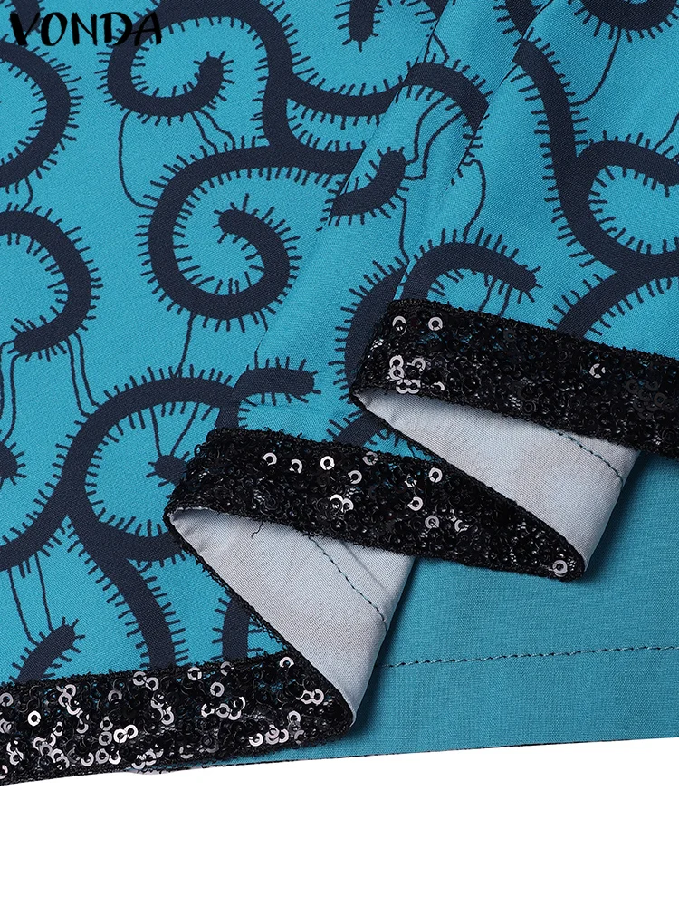 VONDA женские комплекты с принтом 2024 богемные костюмы из двух предметов