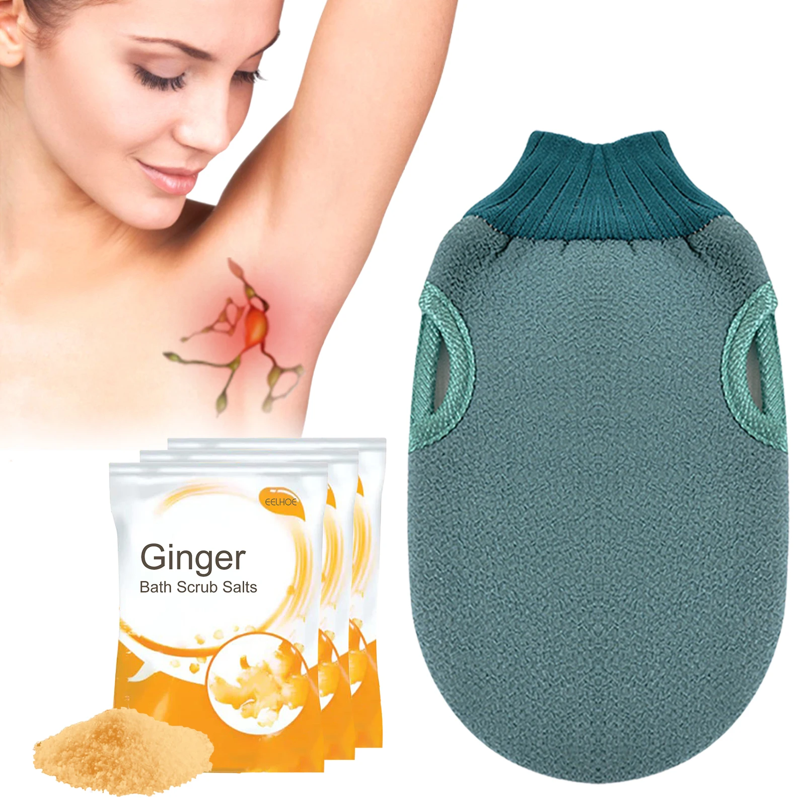 

Ginger Bath Scrub Salts Salt Scrub Body Exfoliator Lymph Drainage Body Scrub Salts Exfoliator Moisturizing Body Face Hand Foot