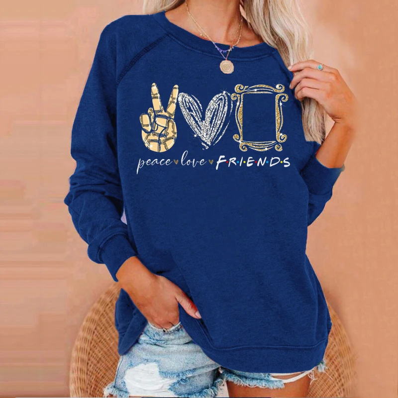 

friends TV show Fashion printed casual pullover