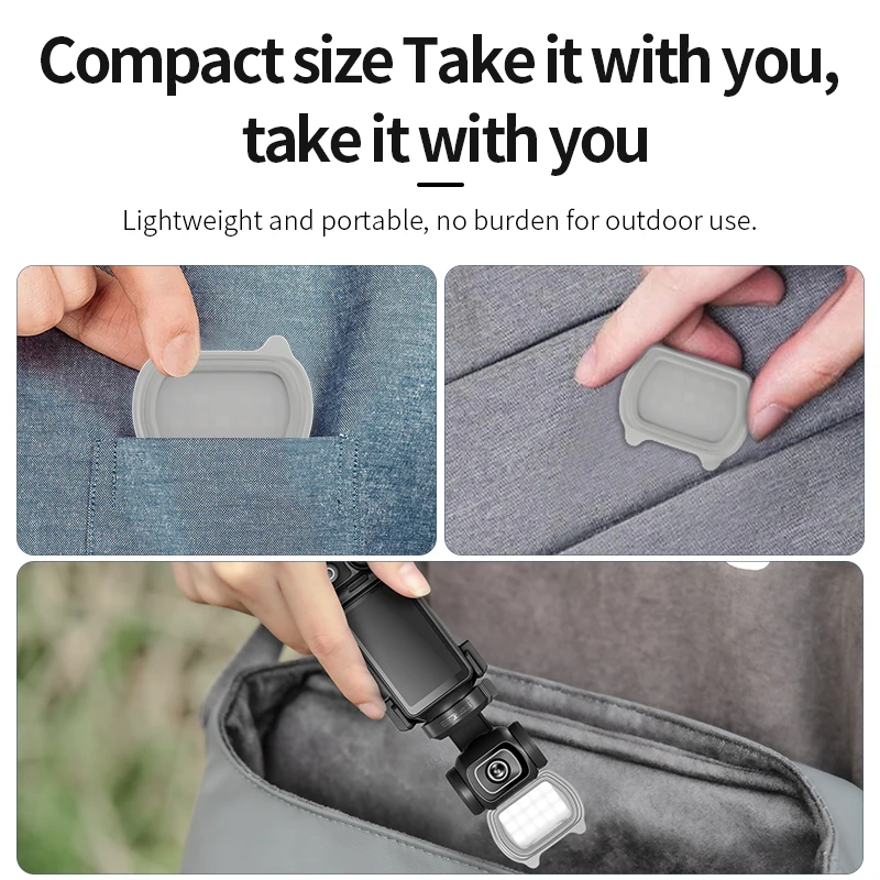 Magnetyczne światło wypełniające STARTRC ze wspornikiem montażowym do kamery DJI Osmo Pocket 3 akcesoria kocie ucho światła LED ciepłe