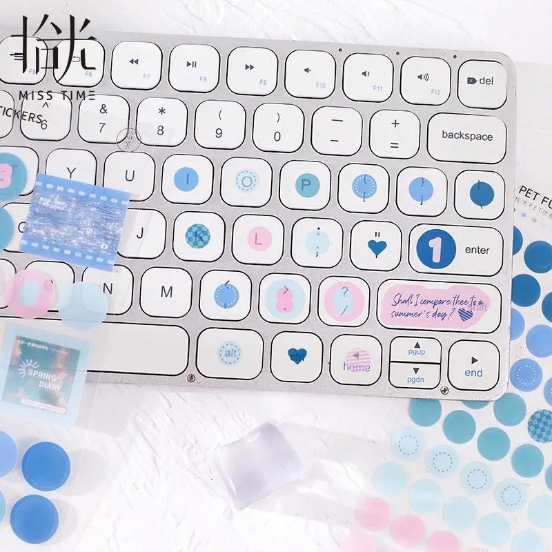 

3PCS Dot Sticker Multifunctional PET Decorative Sticker Painting Seal Sticker Collage Stationary Kawaii Stickers