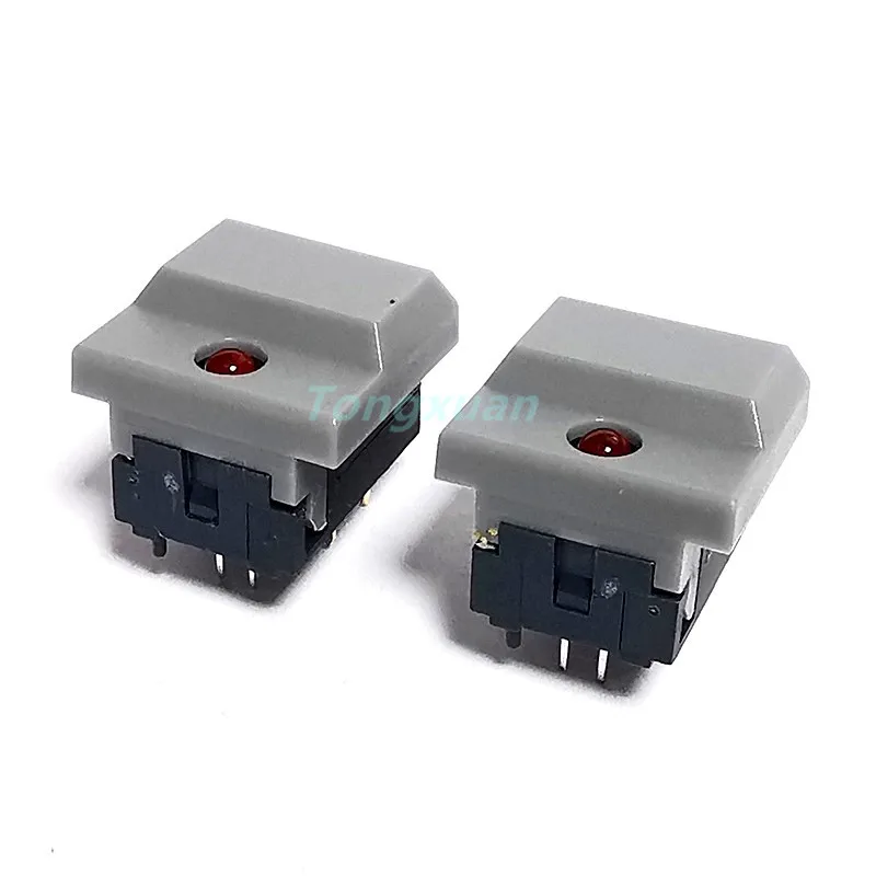 5 шт., большая крышка с крассветодиодный светодиодом, 6-контактный мгновенный Прямоугольный переключатель SPDT для оборудования управления сценой