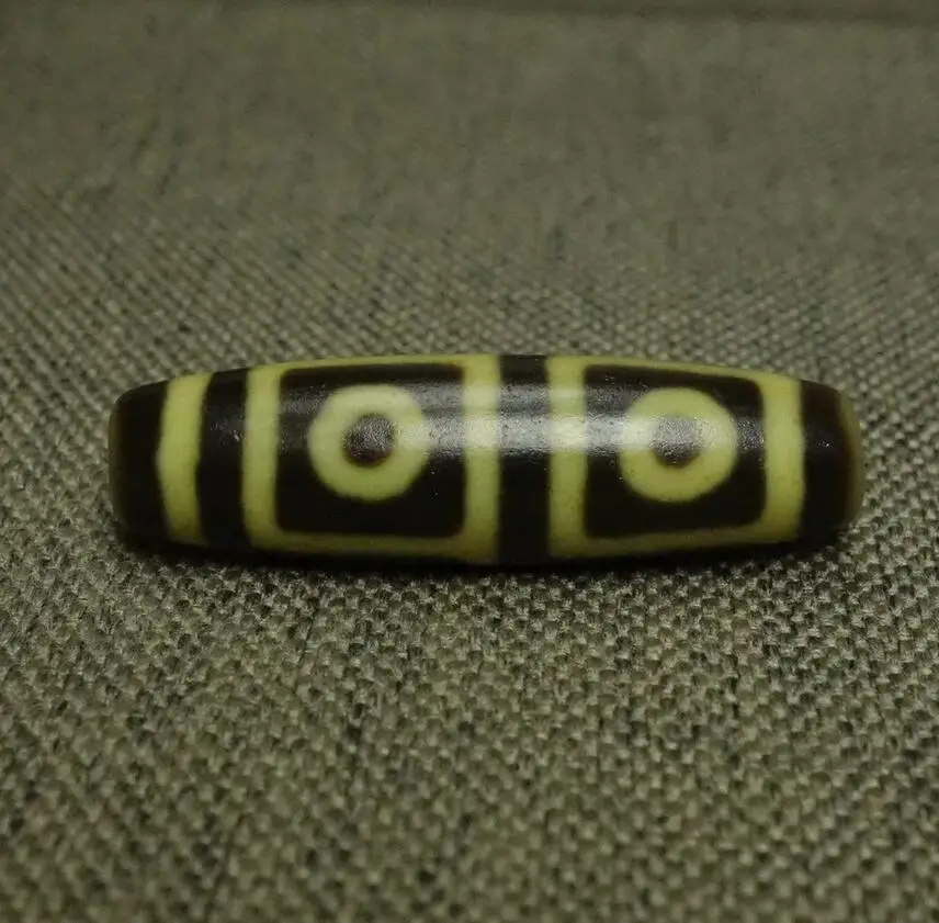 Гималайская тибетская бусина DZI Старый Агат желтый 4 глаза тотем амулет подвеска