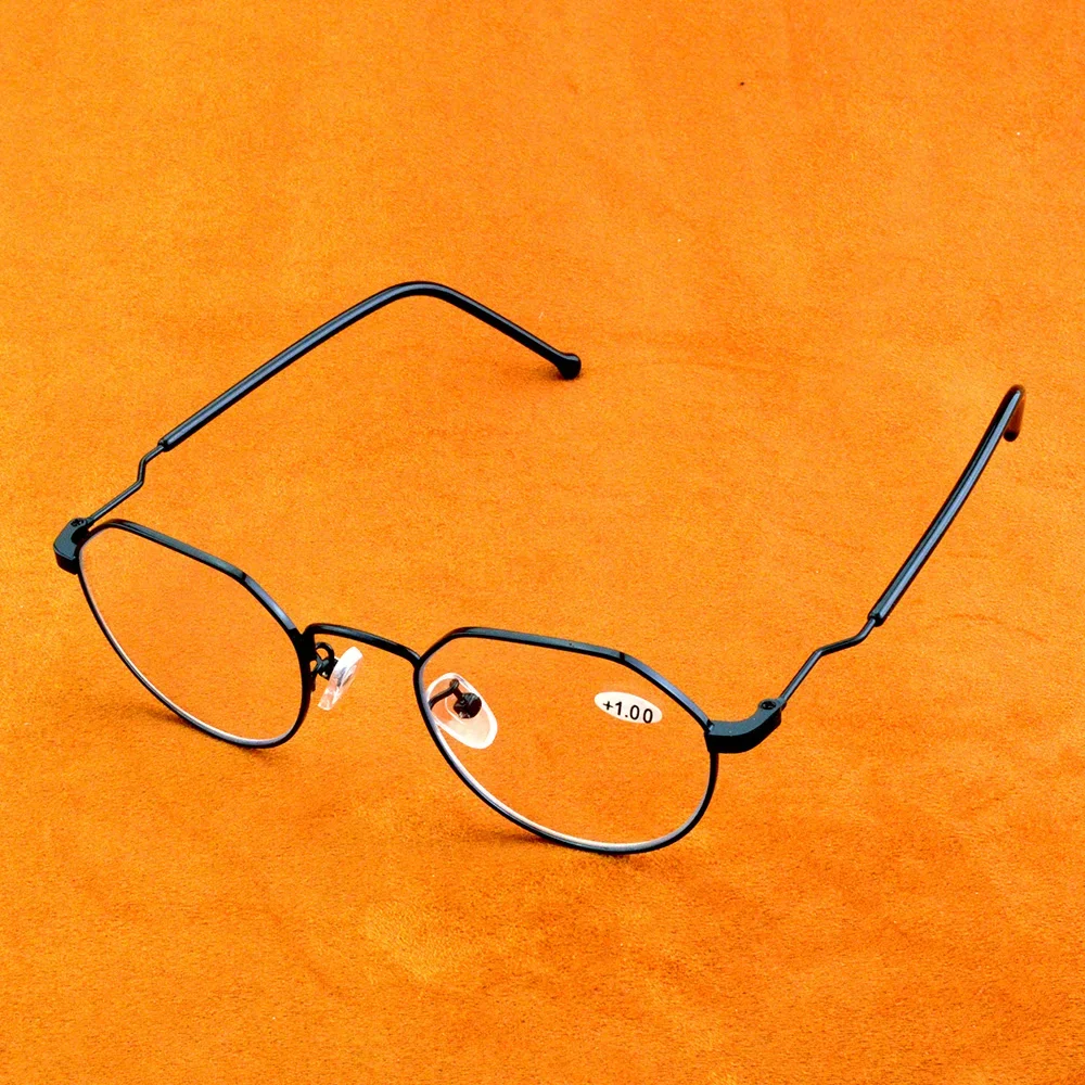

Ретро модная многоугольная оправа интеллектуальные прогрессивные многофокальные коммерческие очки для чтения бифокальные + 1 + 1,5 + 2 до + 4