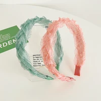 spring new organza braid headband womens fashionable transparent plastic headband hair accessories for girls wholesale