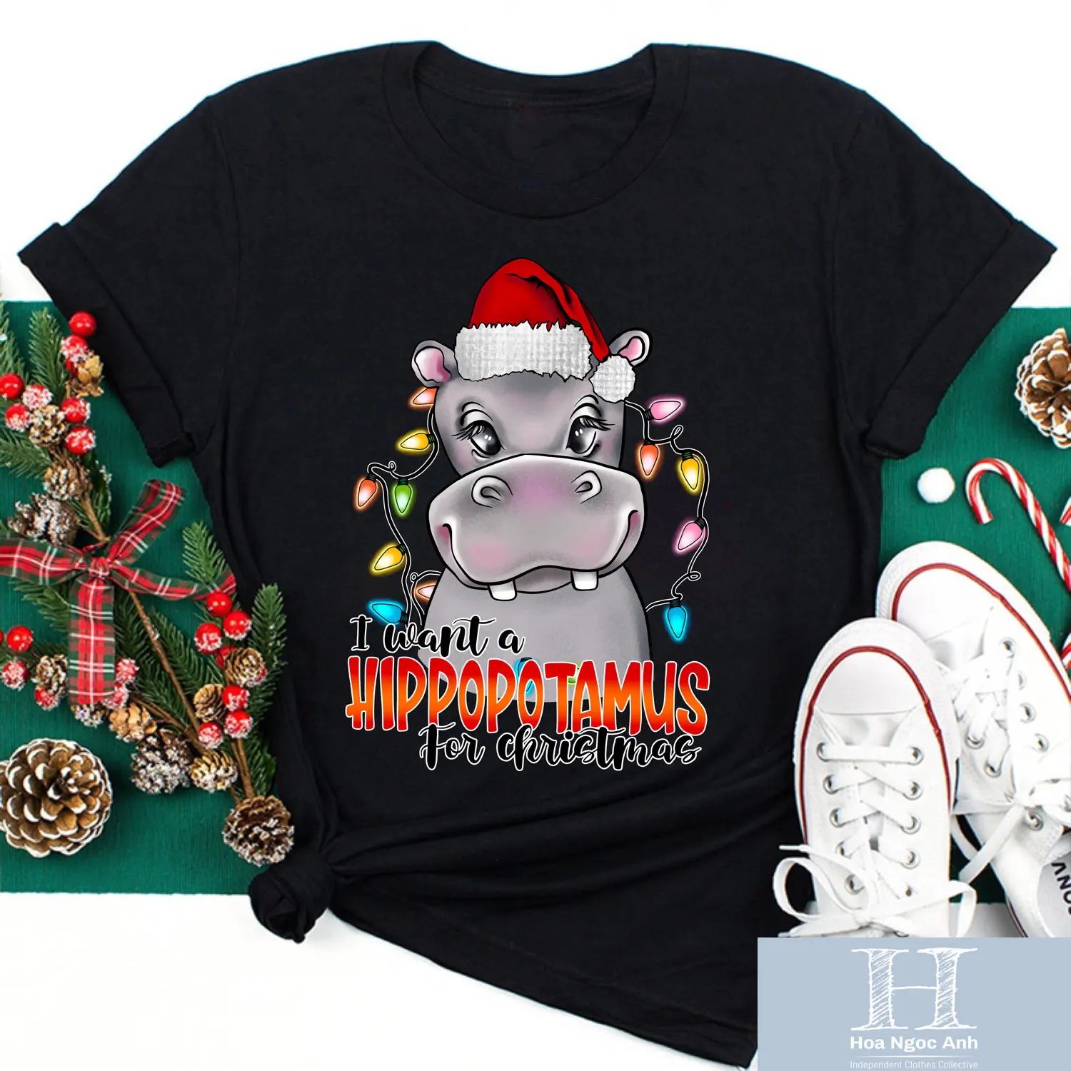 Я хочу хиппомот для рождественского учителя Футболка Студент