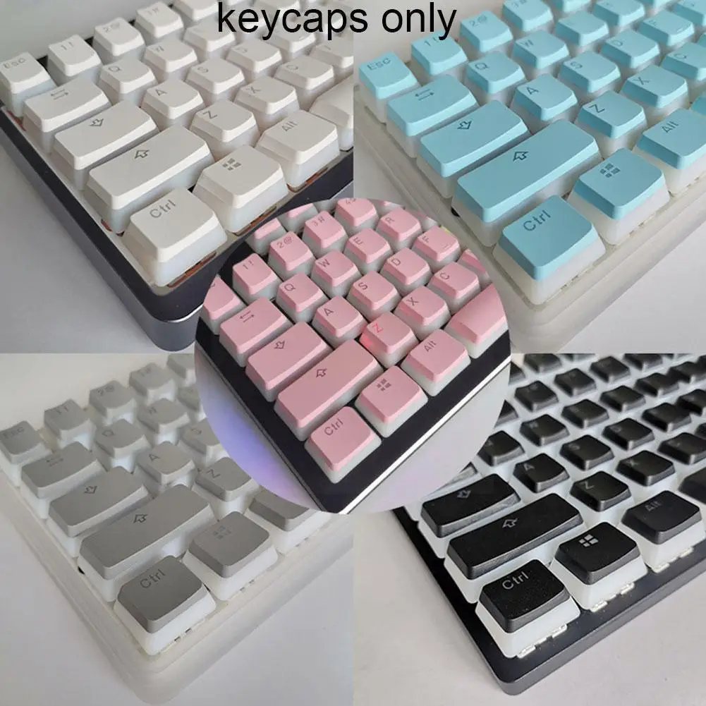 

HyperX Pudding Keycaps - Double Shot PBT Keycap Set With Translucent Layer For Mechanical Keyboards Full 104 Key Set Black M5F5
