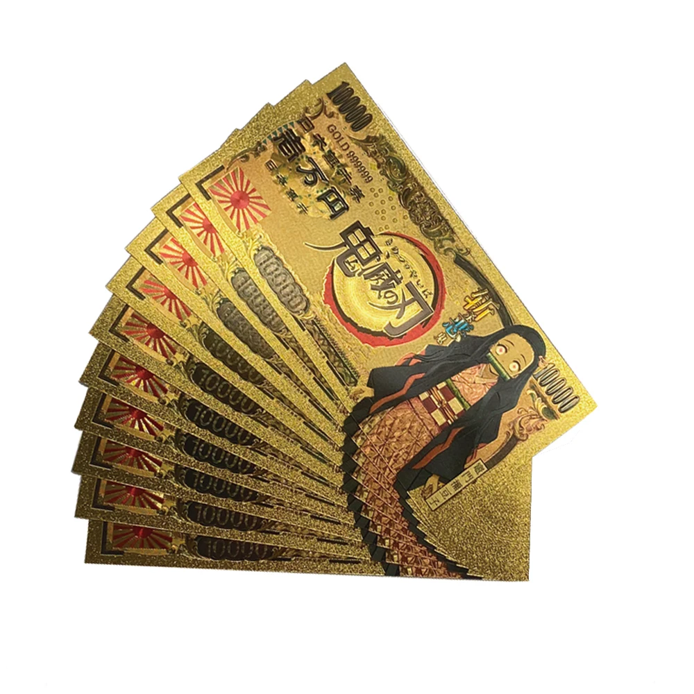 

10 PCS/Lot Demon Slayer Commemorative Banknote For Gifts and Collection