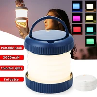 foldable led camping light portable tent light usb rechargeable night light waterproof outdoor hanging lights camping lantern