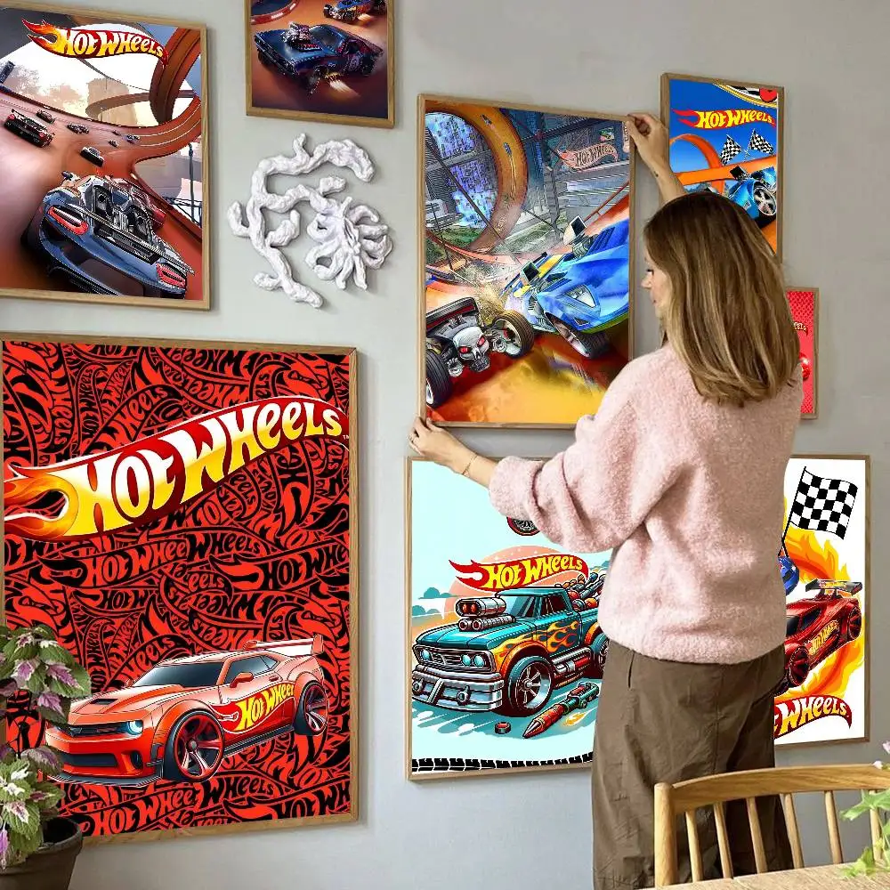 Фото Автомобильная игра Hot W-Wheels U-Unleashed белая бумага плакат водостойкая бумажная наклейка кофейня бар эстетическое искусство настенная живопись №2