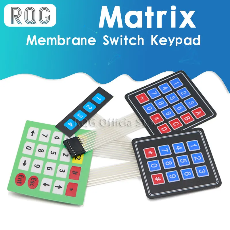 

New 4 12 16 20 Key 4*4 Membrane Switch Keypad 1x4 3x4 4x4 4*5 Matrix Array Matrix keyboard for arduino smart car