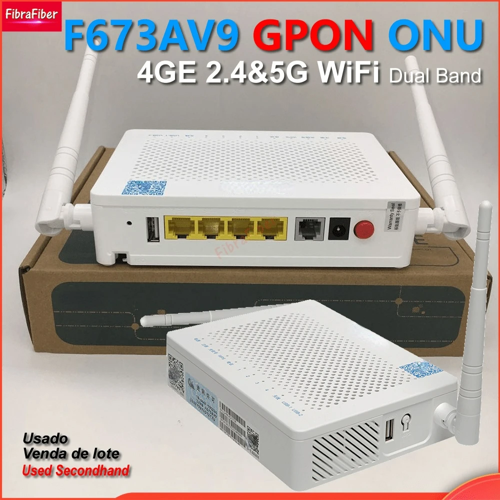 6 шт. в упаковке F673AV9 4GE + голос USB 2 4G &amp 5G двухдиапазонный WIFI GPON оптоволоконный ONU FTTH