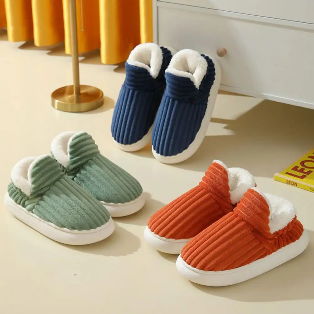 

Износостойкие тапочки, удобные зимние модные тапочки, Стильные теплые удобные мужские и женские шлепанцы на каблуке для модных людей