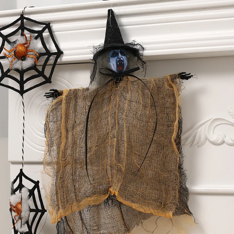 

Halloween Witch Hanging Ghost Horror Toy Evil Spirit Pendant Haunted Houses Props Happy Halloween Ghost Festival Party Decor