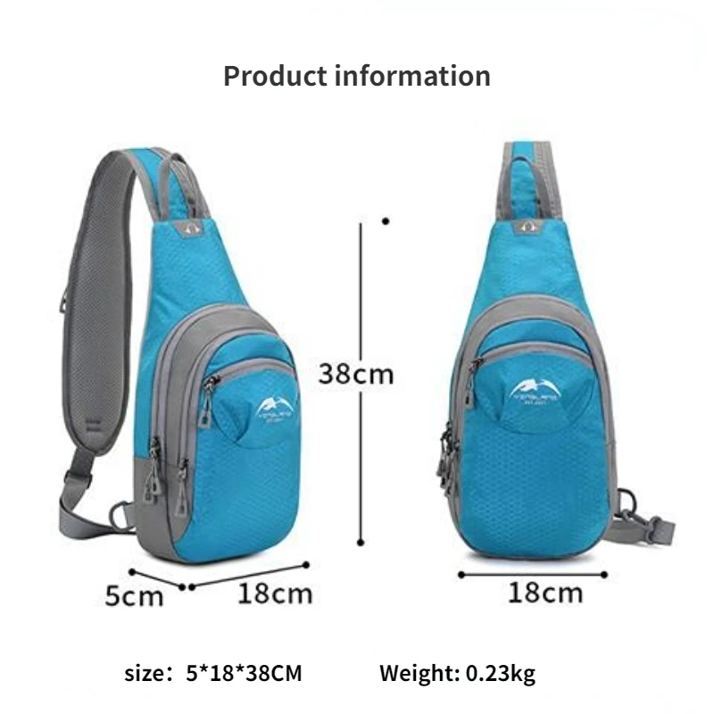 Men's Travel Hiking Backpack Women's Chest Backpack Outdoor Multifunctional Anti-spill Shoulder Crossbody Bag Fishing Bag
