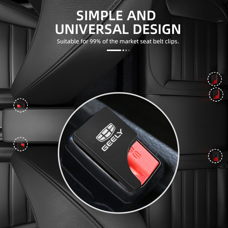 1/2PC Car Styling Safety Buckle Clip Seat Belt Plug Alarm Canceler Stopper for Geely Emgrand 7 EC7 EC8 X7 GE GT EV8 EX7 CK GS GL - купить по