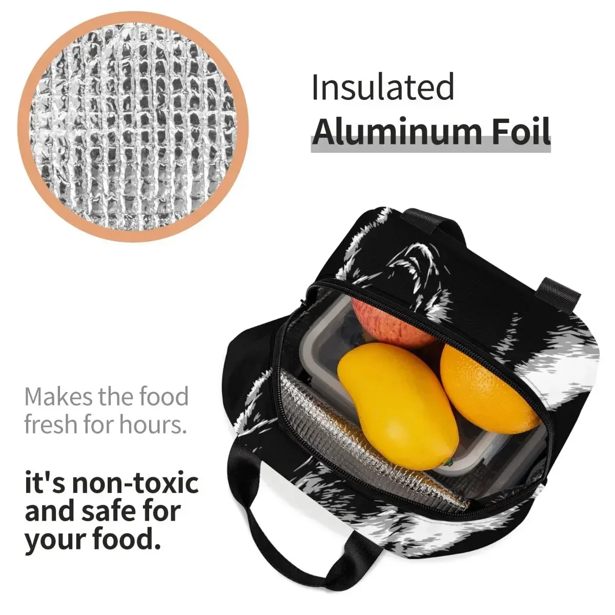 Сумка для ланча с медведем злого медведя школы и офиса портативная Термосумка