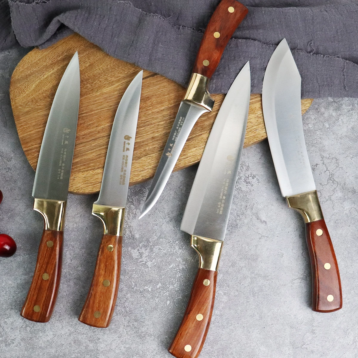

50Cr15Mov Japanese Boning Knife Set Fish Filleting Peeling Knife Meat Slicing Utility Cleaver Forged Sushi Sashimi Knife