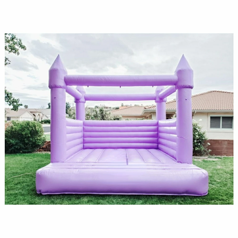 

Современный пастельный белый фиолетовый коммерческий надувной замок для детской вечеринки для прыжков Свадебный домик для прыжков для продажи