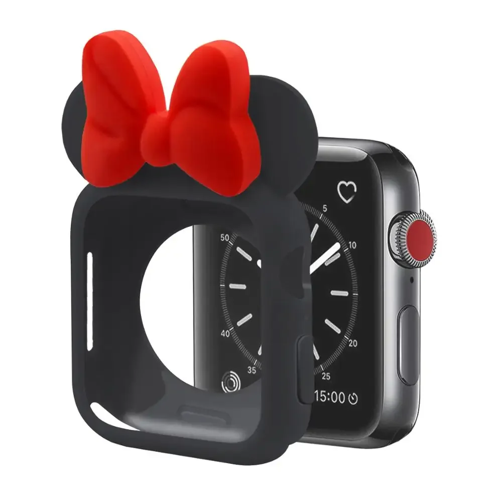 Защитный чехол с мультяшным рисунком для Apple Watch 9 8 7 6 5 4 SE 45 мм 41 мм 40 мм 44 мм, милый защитный чехол iWatch 3 2 4238 мм, чехол-бампер (art.: 3920cd9ce8ce2) - 3920cd9ce8ce2
