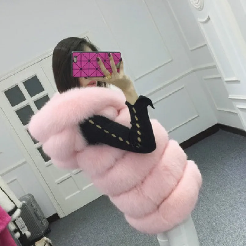 New Fur Grass Vest Coat Women's Long Style