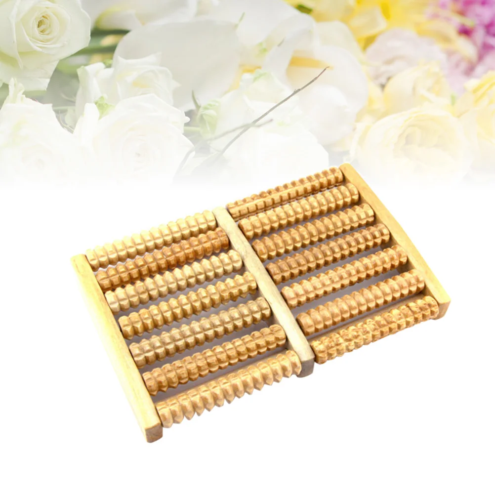 

1pcs Wooden Roller Roller Premium Relax Relief Heel Foot Pain Health Care Roller Massager