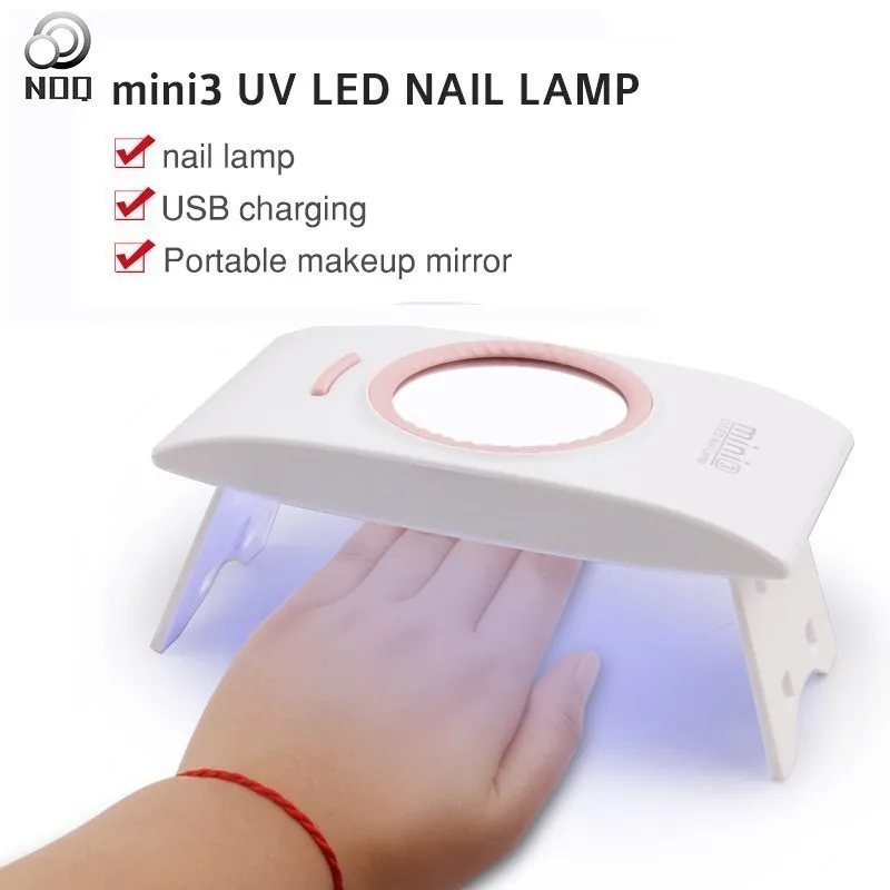 

NOQ 8pcs Leds Nail Dryer For Manicure UV LED Nail Lamp With Mirror Drying Gels Polish Nail Machine Nail Art Tools