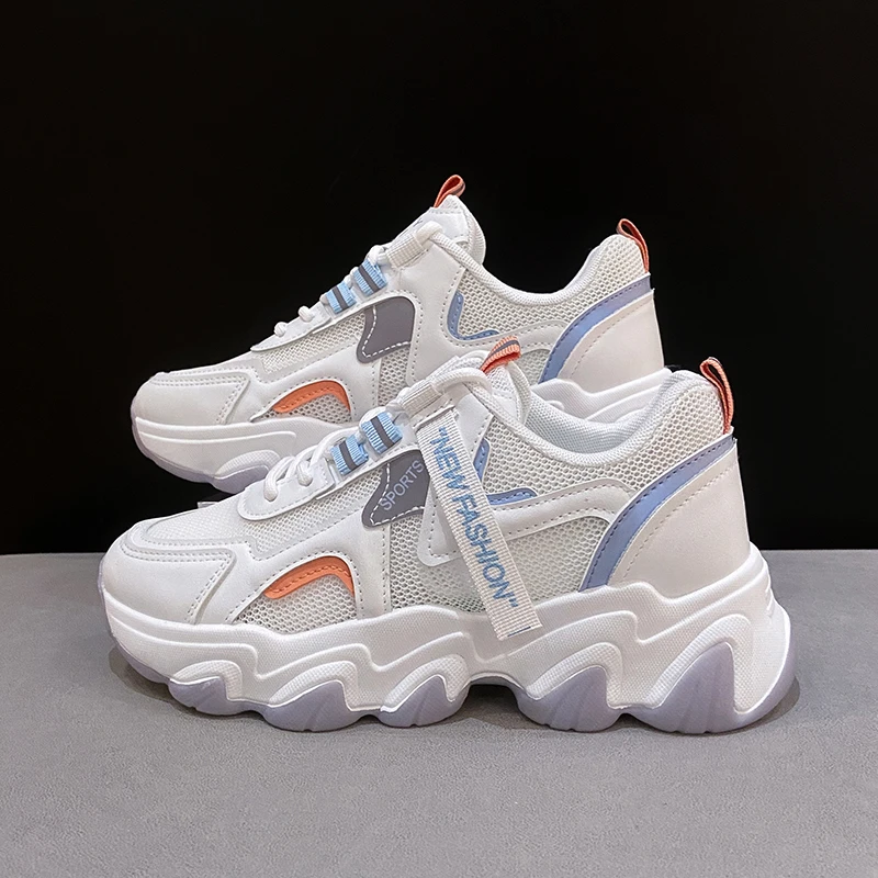 Women Platform Shoes Fashion Sneakers Woman Casual High Qualtiy PU Ladies White Increased Female Trainers Promotion |