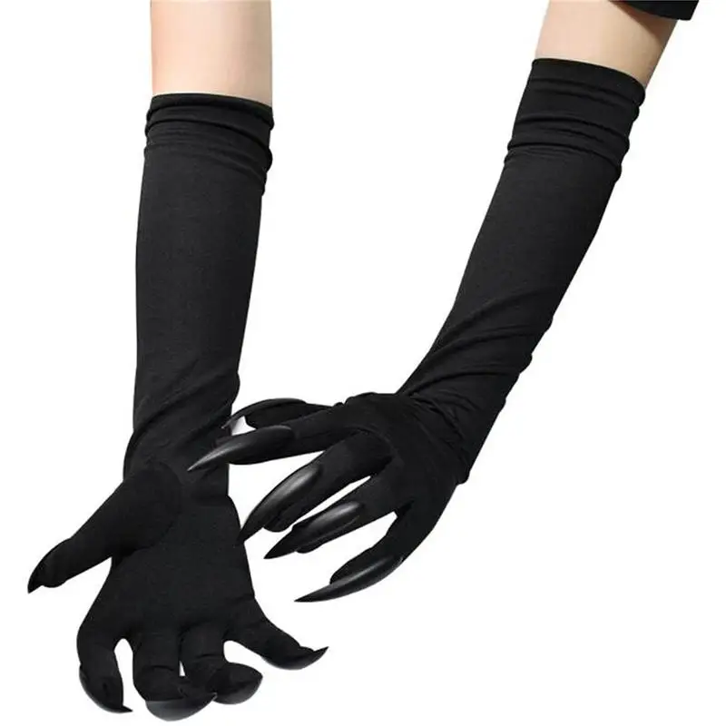 

Witch Gloves Halloween Props Paw Gloves Long Nails Clown Claws Ghost Paw Glove Witch Devil Paw Hand Covers Fancy Dress Cosplay