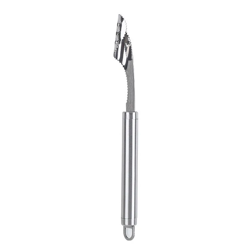 

Stainless Steel Pepper Corer Silver Serrated Seed Remover Slicers Cutter Portable Kitchen Gadget Tools