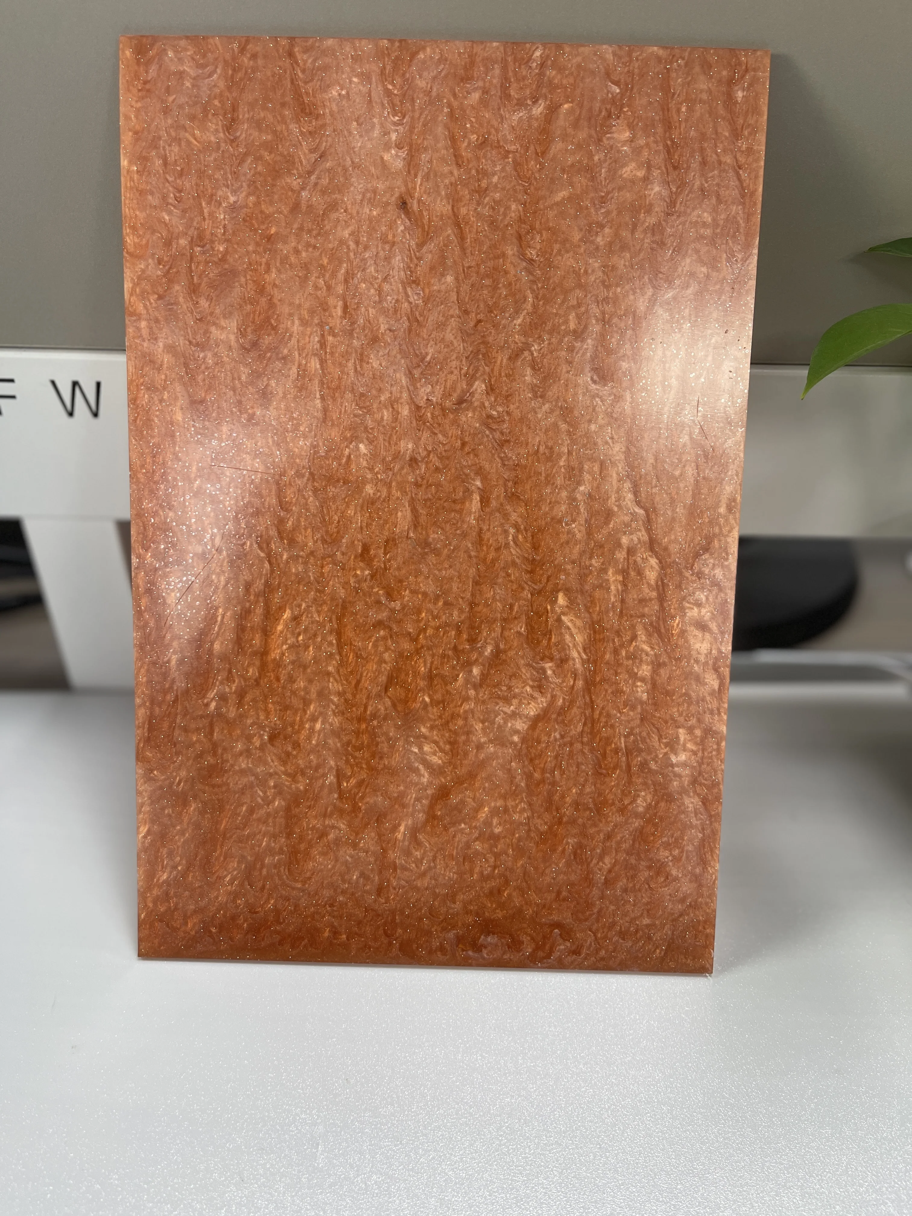 Акриловые листы оранжевого звездного неба с жемчужным блеском акрил 12x8 дюймов