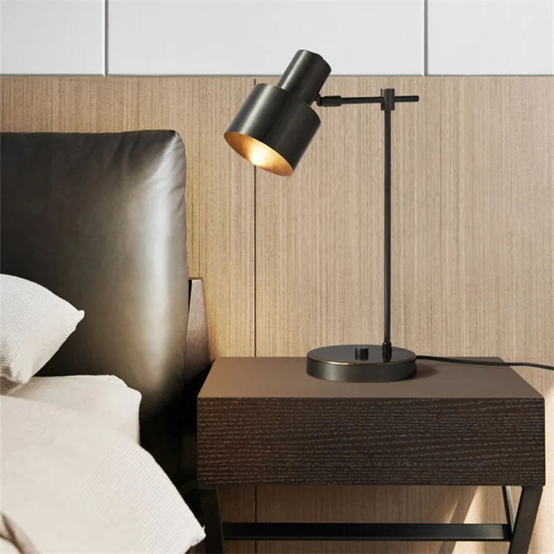 Современная медная настольная лампа BUNNY светодиодная черная латунь настольное