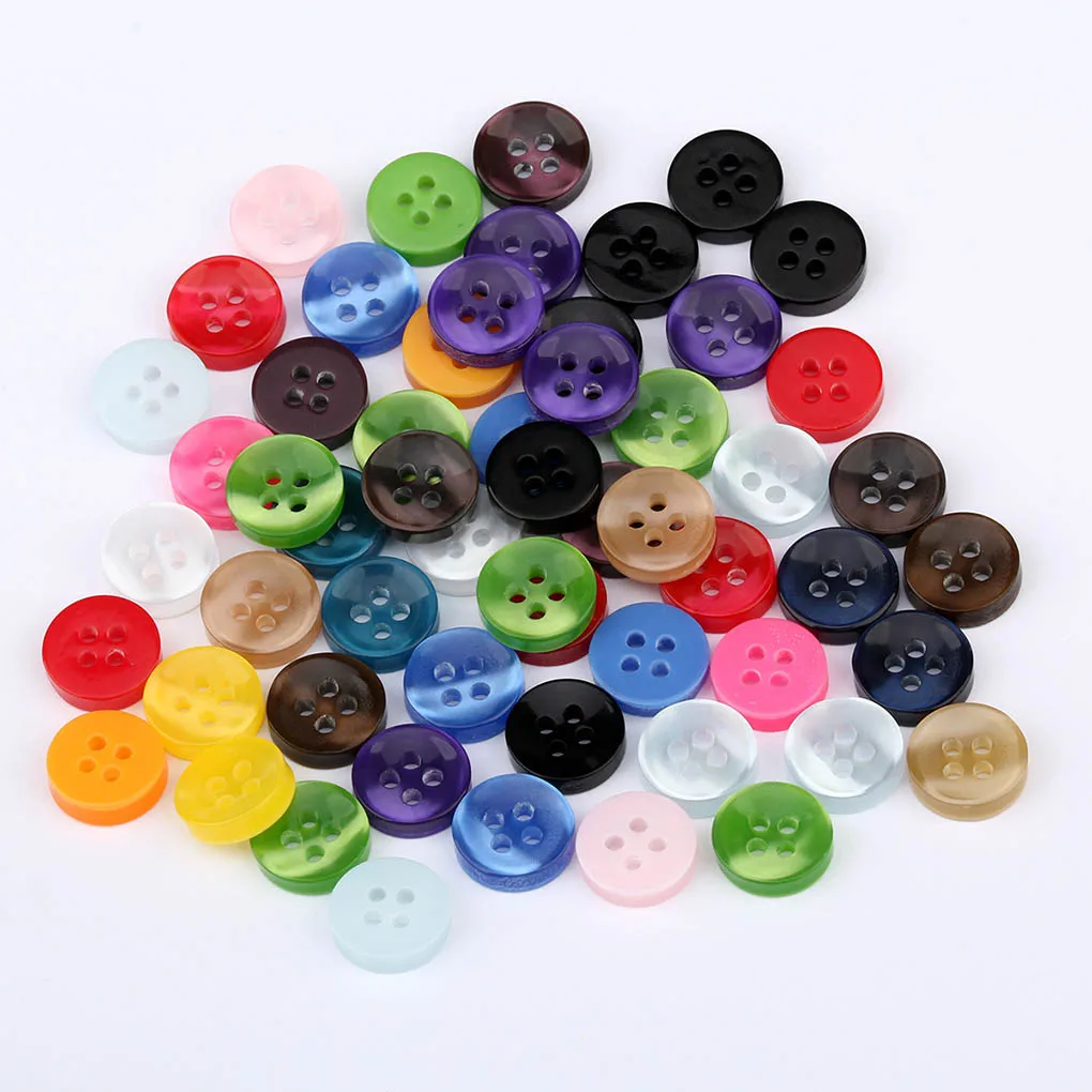 

Plastic Colorful Buttons DIY Craft Buttons Clothes Sewing Fasteners Art Making Kit Decoration Buttons Color Random