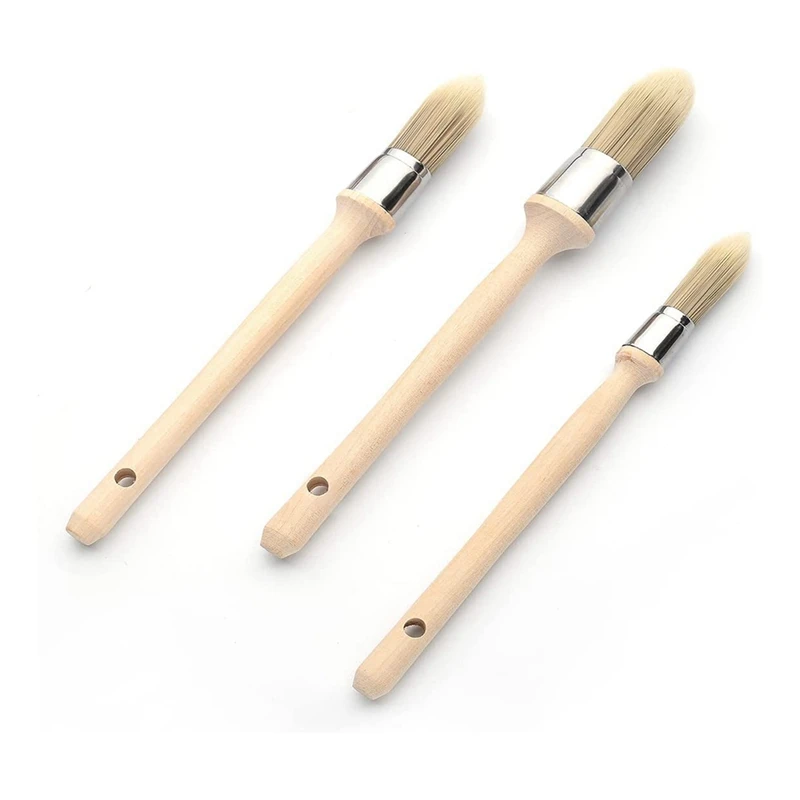 

1Set Trim Painting Brushes Tool With 0.6Inch, 0.8Inch, 1Inch Small Paint Brushes For Wall Edges