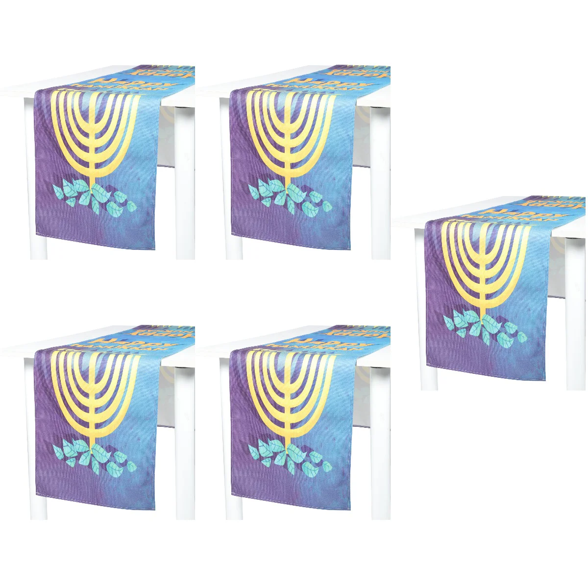 

5x Creative Decorative Home Table Runner Dining Tablecloth Home Table Decor Decorative Table Runner for Home Festival Hanukkah