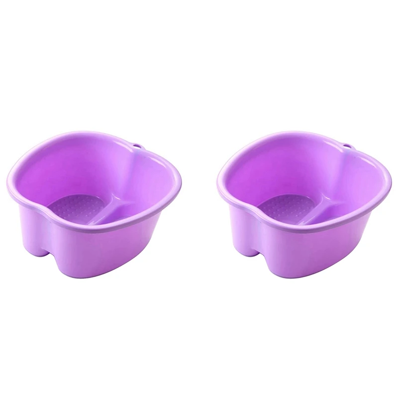 

2X Large Foot Bath Basin Massager Foot Tub Basin Bucket Soak Feet For Home Spa Treatment Massager Feet Basin Purple