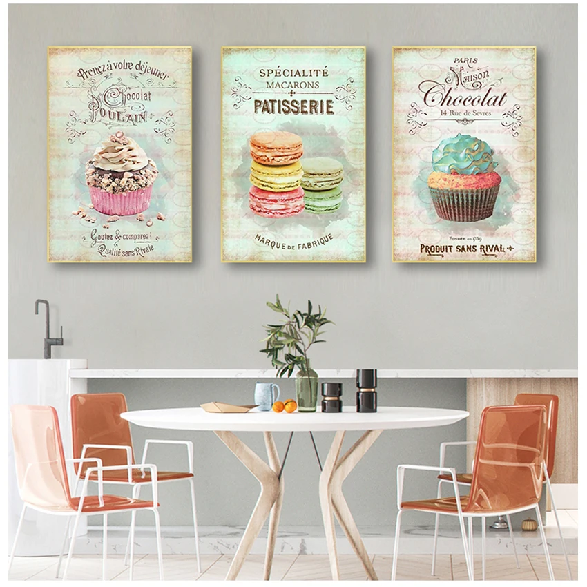 

No Framed Nordic Decoration Home Posters Kitchen Restaurant Dessert Bread Canvas Painting Wall Art Picture For Living Room Decor