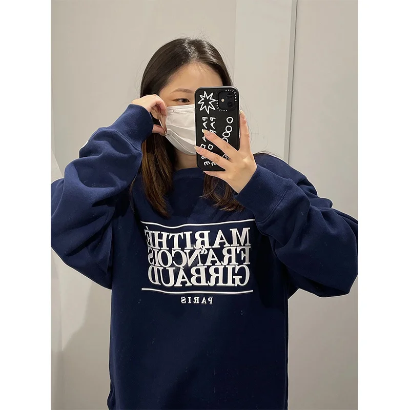 Best Seller Japanese/Korean Version Letter Printing Tops Cotton Hoodie Top Quality Men Women Long Sleeve Couple Pullover Unisex
