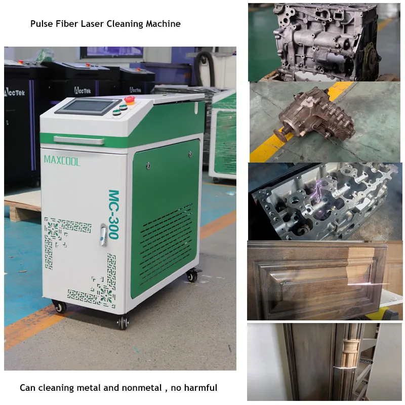 Портативная машина для очистки лазера с импульсным волокном 200 Вт 300 500 1000