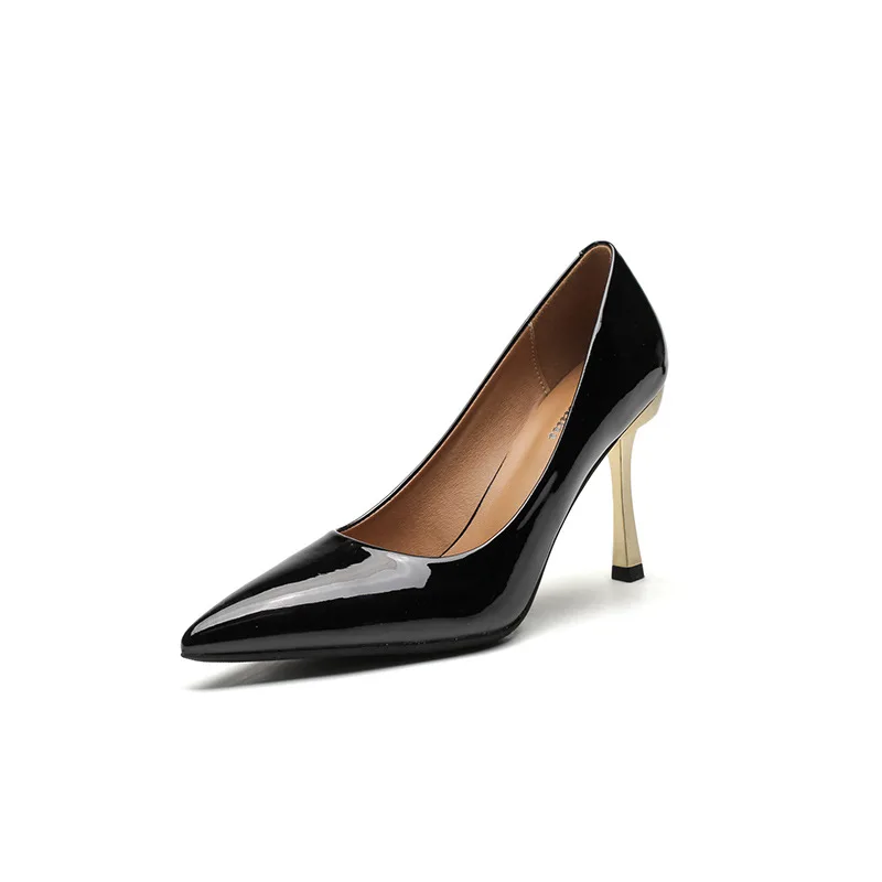 

Туфли-лодочки женские из лакированной кожи на тонком каблуке