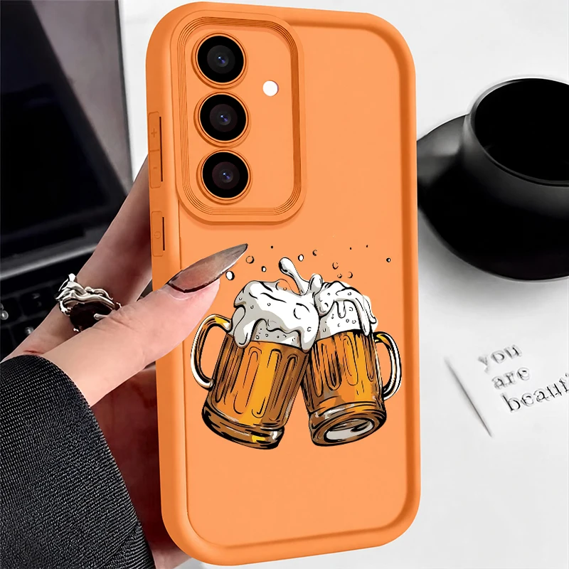 Фото Милый чехол для телефона с принтом чашки для Samsung Galaxy A18 A57 A37 a27 A56 A16 A17 A55 A54 5G A26 A36 S26 S25 S24 S23 Ultra S26 FE. №1