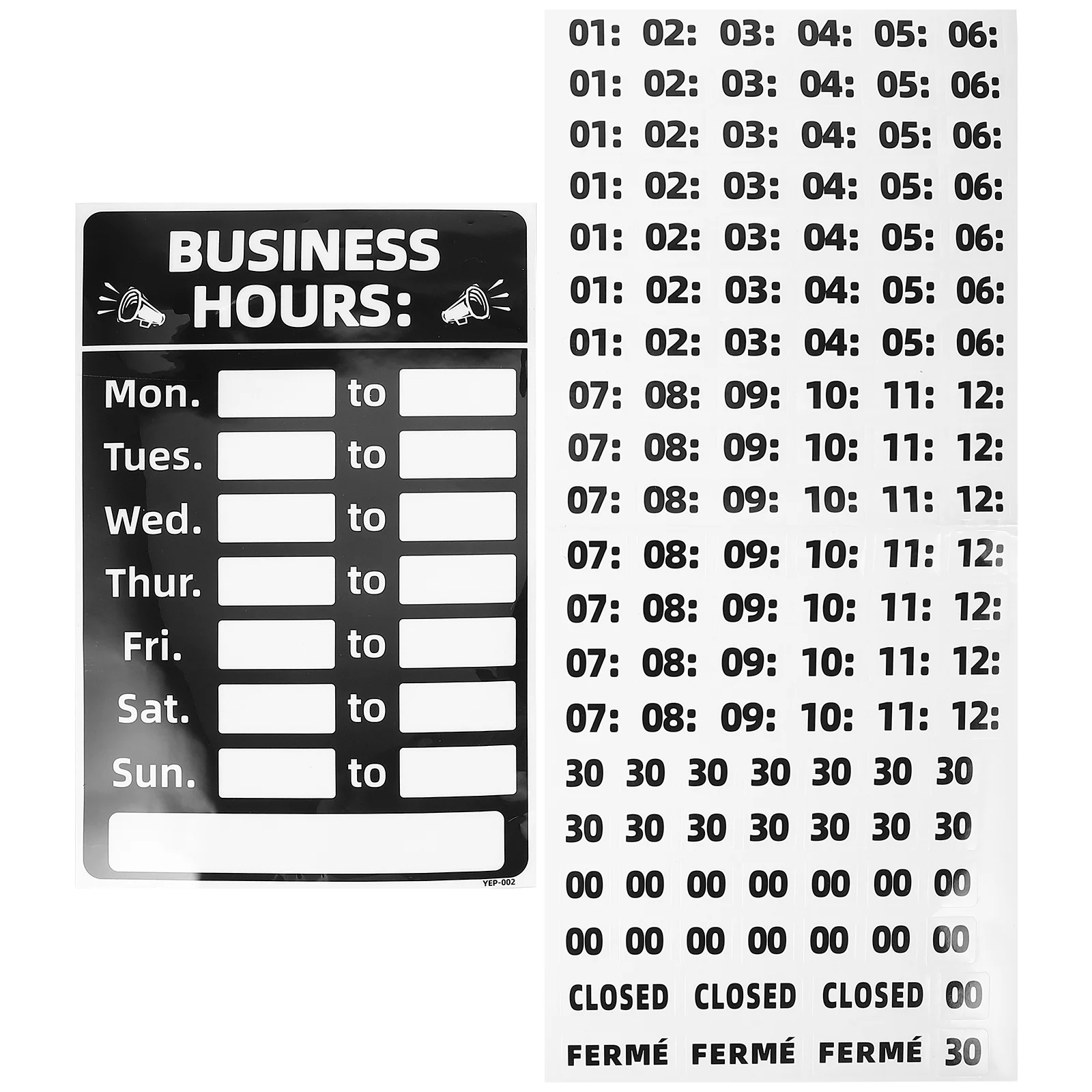 

Signage Operation Hours Stickers Labels Adhesive Store Opening Signs Decal Business Closed Supplies