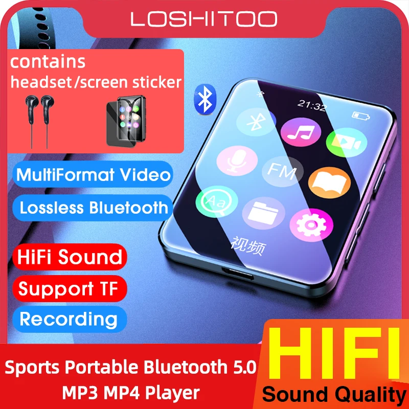 Новинка 2022 mp3-плеер Bluetooth 5 0 полноэкранный плеер портативный спортивный Hi-Fi