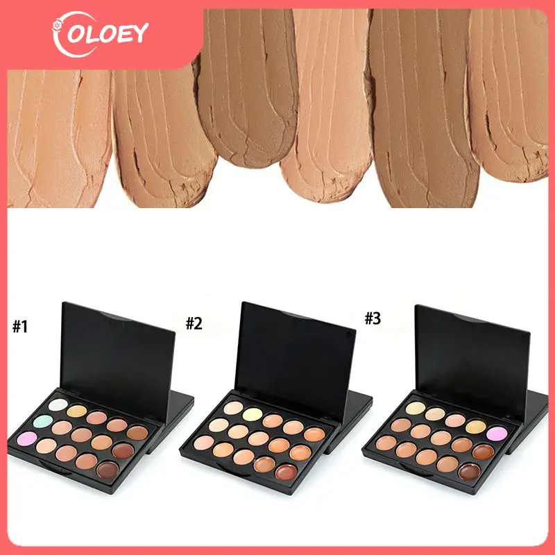 

Popfeel 2/1PCs 15 Colors Face Makeup Concealer Palette Bronze Base Concealer color corrector Professional Facial Makeup TSLM1